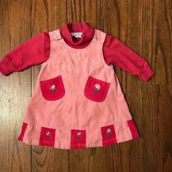 Samara Pink Jumper With Long Sleeve Shirt Size 12 M - Picture 1 of 10